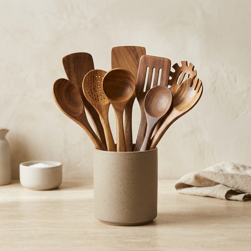 9-Piece Teak Utensil Set