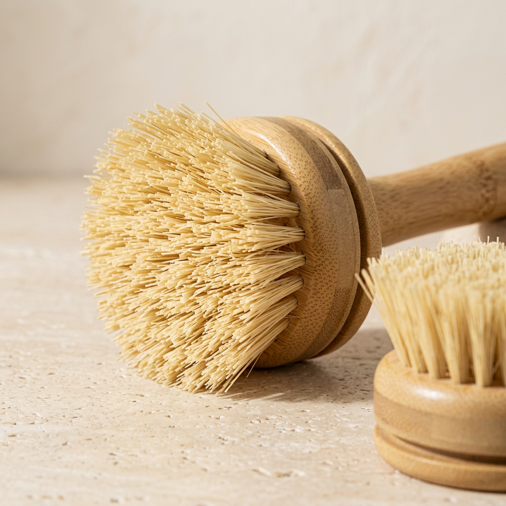 Bamboo Dish Scrub & Replacement Head