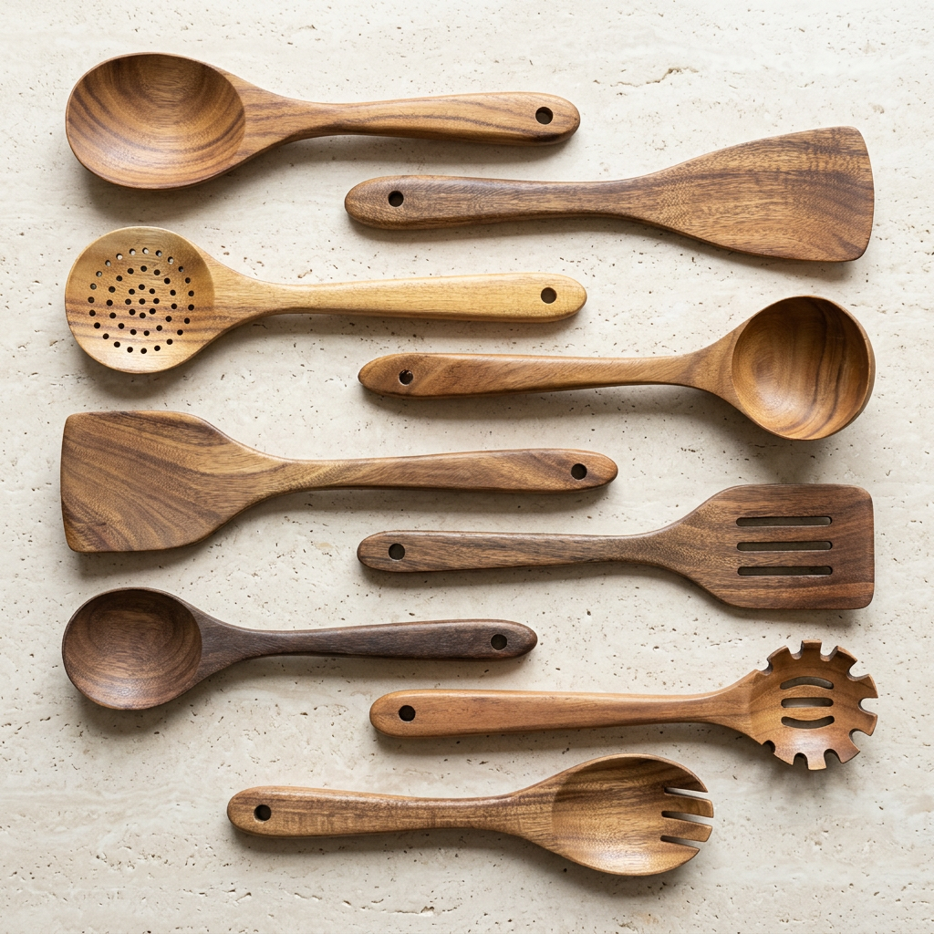 9-Piece Teak Utensil Set