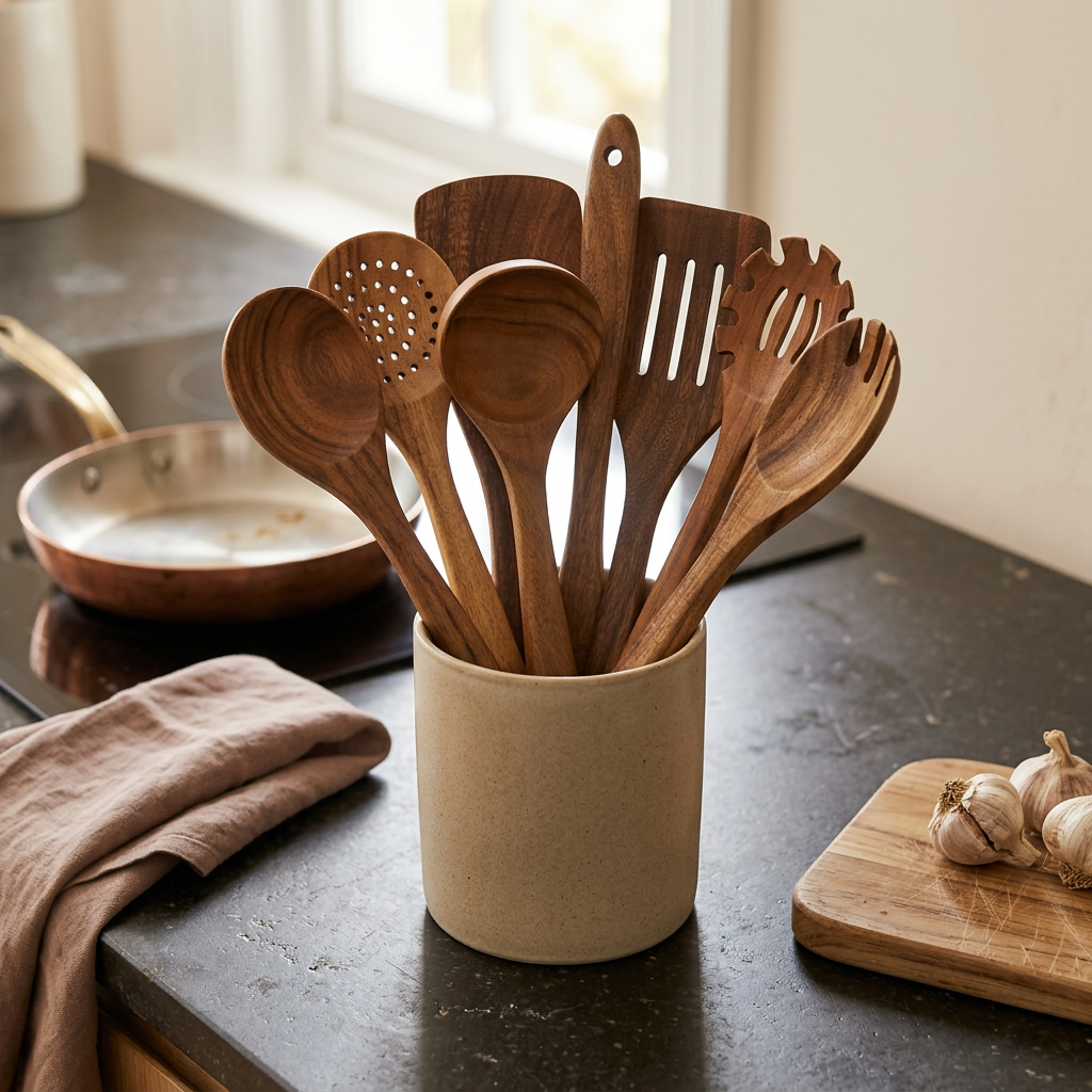 9-Piece Teak Utensil Set