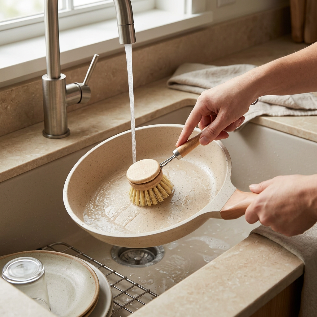 Bamboo Dish Scrub with Replacement Head